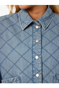 Noisy May NMCLARA QUILT DENIM JACKET light blue denim