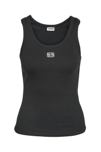 Noisy May -NMJUDY S/L TANK TOP JRS NOOS black/white embr.