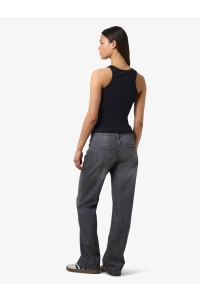 Noisy May -NMJUDY S/L TANK TOP JRS NOOS black/white embr.