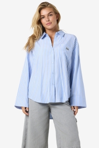 Noisy May NMFRIDA L/S BUTTON SHIRT WVN BOX sky blue/white