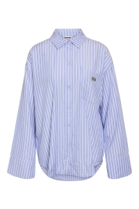 Noisy May NMFRIDA L/S BUTTON SHIRT WVN BOX sky blue/white