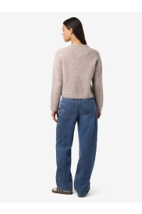 Noisy May NMDOLLY L/S O-NECK KNIT FWD NOOS silver mink