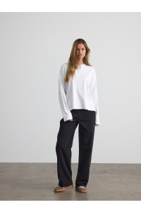 Noisy May NMMOCCA L/S REGULAR FIT TOP JRS NOO: bright white