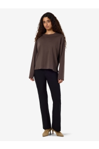 Noisy May NMMOCCA L/S REGULAR FIT TOP JRS NOO: chocolate brown