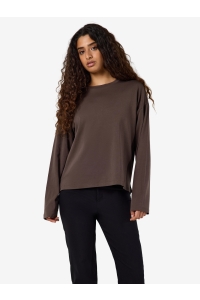 Noisy May NMMOCCA L/S REGULAR FIT TOP JRS NOO: chocolate brown