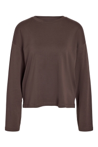Noisy May NMMOCCA L/S REGULAR FIT TOP JRS NOO: chocolate brown