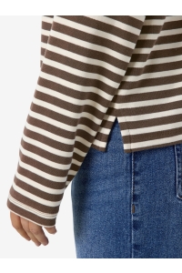 Noisy May NMMOCCA L/S REGULAR FIT TOP JRS NOO: chocolate brown/birch
