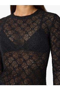 Noisy May NMJUDITH L/S LACE TOP NOOS black