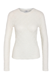 Noisy May NMJUDITH L/S LACE TOP NOOS creme