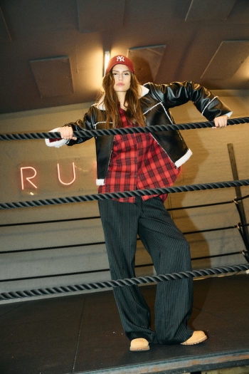 Noisy May NMDALLAS NW PINSTRIPE BOXER PANTS F: