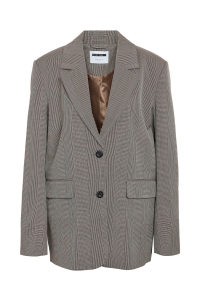 Noisy May NMWERA CHECK BLAZER FWD toasted coconut/windsor wine