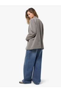 Noisy May NMWERA CHECK BLAZER FWD toasted coconut/windsor wine