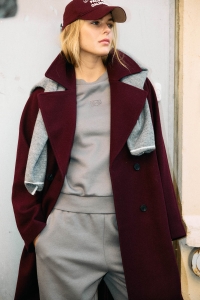 Noisy May NMCICI OVERSIZED COAT BF windsor wine