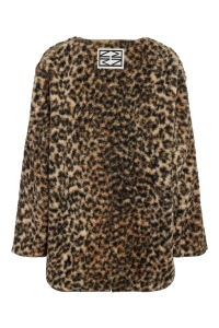 Noisy May NMFELINE LOOSE TEDDY JACKET FWD birch/leo