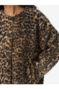 Noisy May NMFELINE LOOSE TEDDY JACKET FWD birch/leo