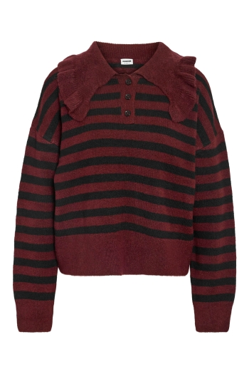 Noisy May NMBROOKE L/S FRILL COLLAR KNIT