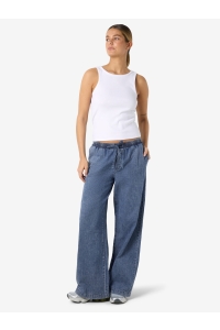 Noisy May NMENZA MW WIDE PANTS MG004MB NOOS medium blue denim