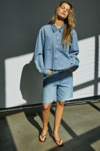 Noisy May NMALVA L/S DENIM SH SHCKET AZ452LB: light blue denim