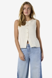 Noisy May NMLEILANI S/L WAISTCOAT WVN FWD natural