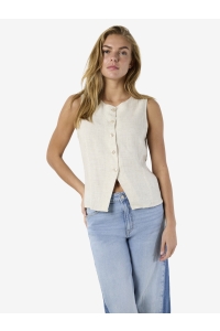 Noisy May NMLEILANI S/L WAISTCOAT WVN FWD natural