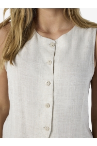 Noisy May NMLEILANI S/L WAISTCOAT WVN FWD natural