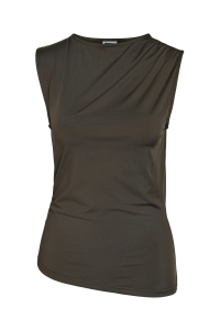 Noisy May NMVIKKA TOP S/L GATHERING TOP JRS chocolate brown