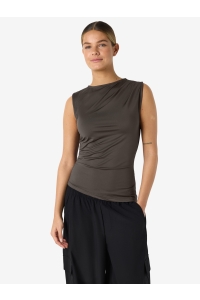 Noisy May NMVIKKA TOP S/L GATHERING TOP JRS chocolate brown