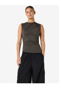 Noisy May NMVIKKA TOP S/L GATHERING TOP JRS chocolate brown