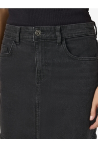 Noisy May NMYOLANDA MW DNM SKIRT BLACK FWD BO: black denim