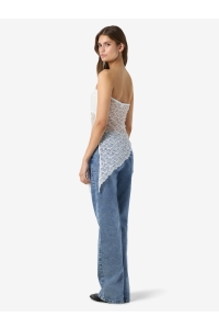 Noisy May NMLACEY S/L BANDEAU TOP JRS cloud dancer