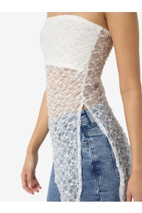 Noisy May NMLACEY S/L BANDEAU TOP JRS cloud dancer
