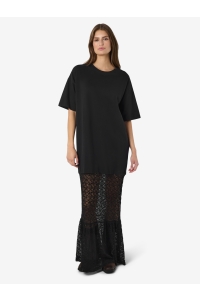 Noisy May NMMILLY S/S MAXI LACE MIX DRESS JRS black