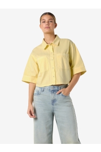 Noisy May NMOREGON ALVA 2-4 CROPPED SHIRT COL: french vanilla