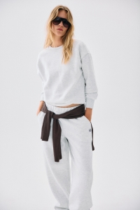 Noisy May NMVILLA L/S O-NECK SWEATSHIRT NOOS light grey melange