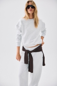 Noisy May NMVILLA L/S O-NECK SWEATSHIRT NOOS light grey melange