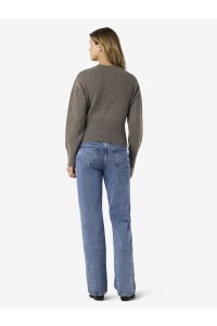 Noisy May NMSLOAN L/S O-NECK KNIT NOOS morel
