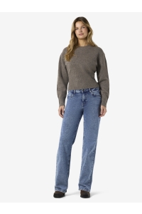Noisy May NMSLOAN L/S O-NECK KNIT NOOS morel