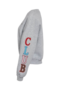 Noisy May NMARYA L/S TEDDY SWEAT light grey melange/rebl club