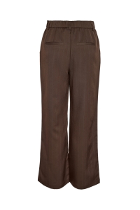 Noisy May NMDALLAS MW PINSTRIPE PANTS TLR chocolate brown/white