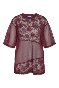 Noisy May NMLUCCA 2/4 LACE PRINT T-SHIRT JRS : fig