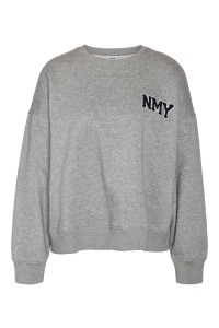 Noisy May NMBELIEVE L/S O-NECK SWEAT light grey melange/nmy - teddy e