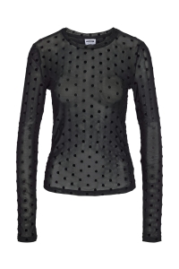 Noisy May NMUMA L/S FLOCK MESH TOP JRS black/black dtm flock