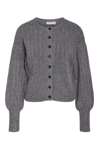 Noisy May NMNOELLA L/S KNIT CARDIGAN medium grey melange