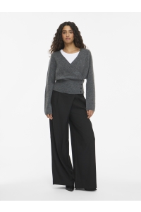 Noisy May NMSLOAN V-NECK CARDIGAN KNIT dark grey melange
