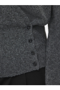 Noisy May NMSLOAN V-NECK CARDIGAN KNIT dark grey melange