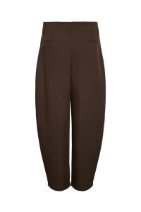 Noisy May NMELI MW TAILORED BARREL PANTS TNT/: chocolate brown