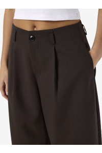Noisy May NMELI MW TAILORED BARREL PANTS TNT/: chocolate brown