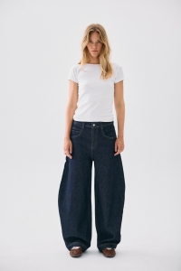 Noisy May NMNOAH MW BARREL JEANS AZ013DB NOOS dark blue denim/az004db