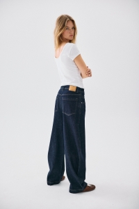 Noisy May NMNOAH MW BARREL JEANS AZ013DB NOOS dark blue denim/az004db