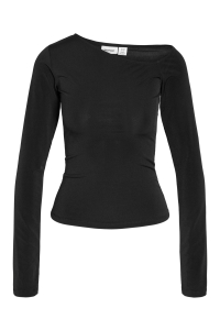 Noisy May NMBELLA TULLA L/S ASYM NECK TOP JRS black